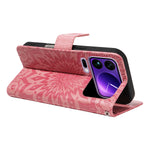 Xiaomi 17 Pro Max Läderplånboksfodral med solrostryck mobilfodral