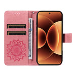Xiaomi 17 Pro Max Läderplånboksfodral med solrostryck mobilfodral