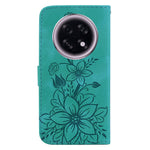 For Oppo F31 Pro+ 5G  /  A6 GT 5G Stand Case Lily Flower Imprint Leather Phone Cover with Wrist Strap