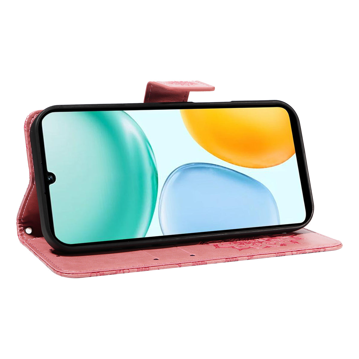 Til Honor X5c Plus 4G Læderpung Etui Solsikke-Præget Telefoncover