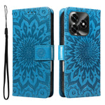 Til Honor X5c Plus 4G Læderpung Etui Solsikke-Præget Telefoncover