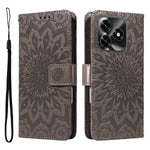 Til Honor X5c Plus 4G Læderpung Etui Solsikke-Præget Telefoncover