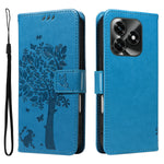 For Honor X5c Plus 4G Phone Case with Stand Cat Tree Pattern Leather Wallet Mobile Cover