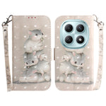 For Xiaomi Poco M8 5G / Redmi Note 15 5G (Global) Case Pattern Printing Leather Wallet Phone Cover with Wrist Strap