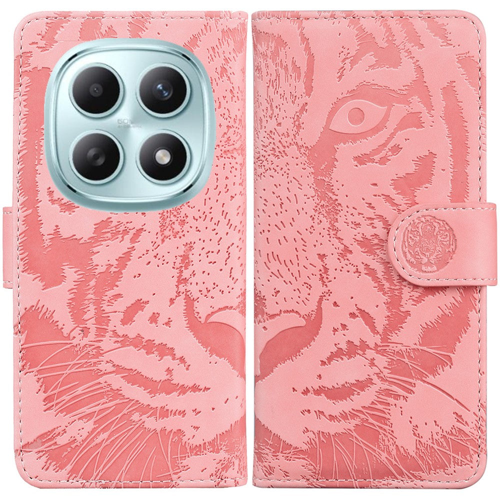 For Xiaomi Poco M8 5G / Redmi Note 15 5G (Global) Case Tiger Imprint Leather Wallet Phone Cover