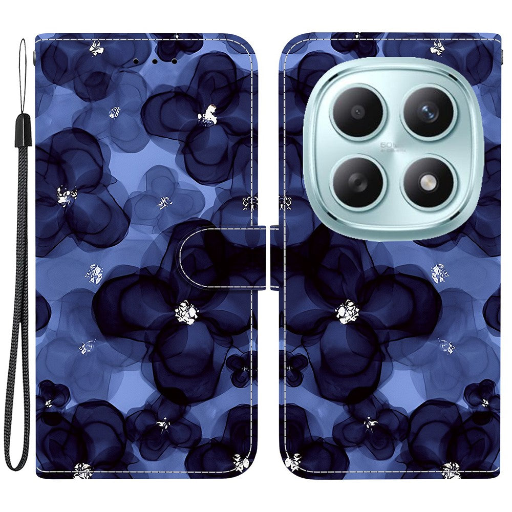 For Xiaomi Poco M8 5G / Redmi Note 15 5G (Global) Wallet Case Pattern Printing Leather Stand Phone Cover with Strap