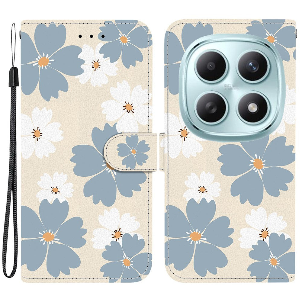 For Xiaomi Poco M8 5G / Redmi Note 15 5G (Global) Wallet Case Pattern Printing Leather Stand Phone Cover with Strap