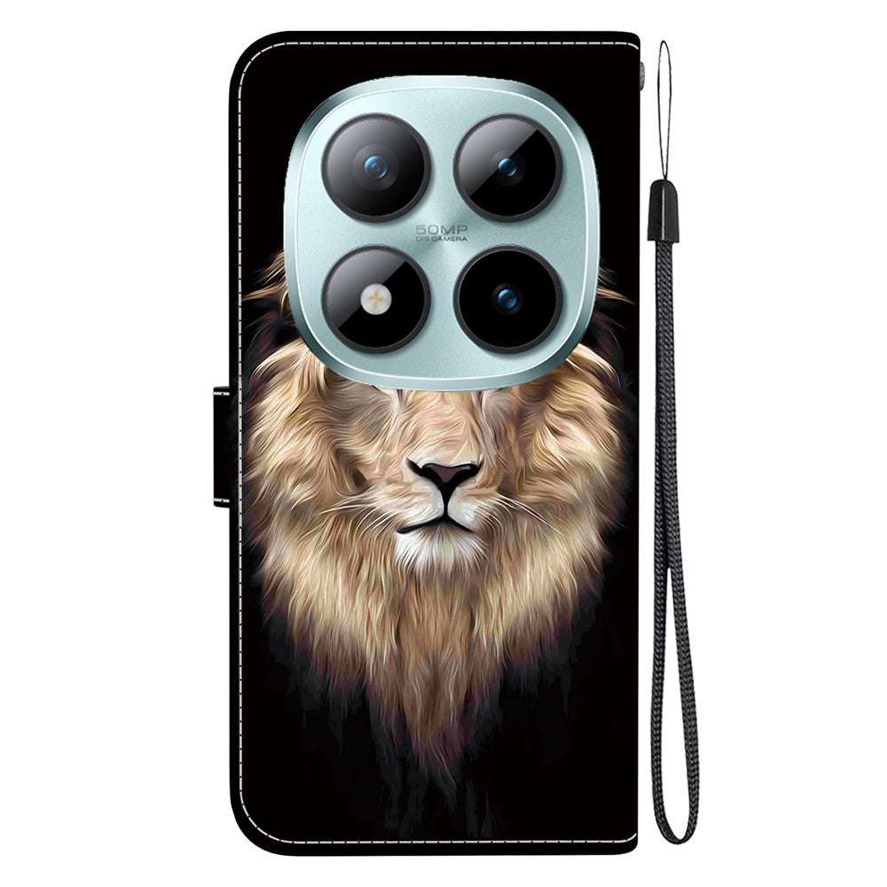 Xiaomi Redmi Note 15 Pro 5G (Global) Fodral Mönstertryck Läder Flip Plånboksfodral med Snodd