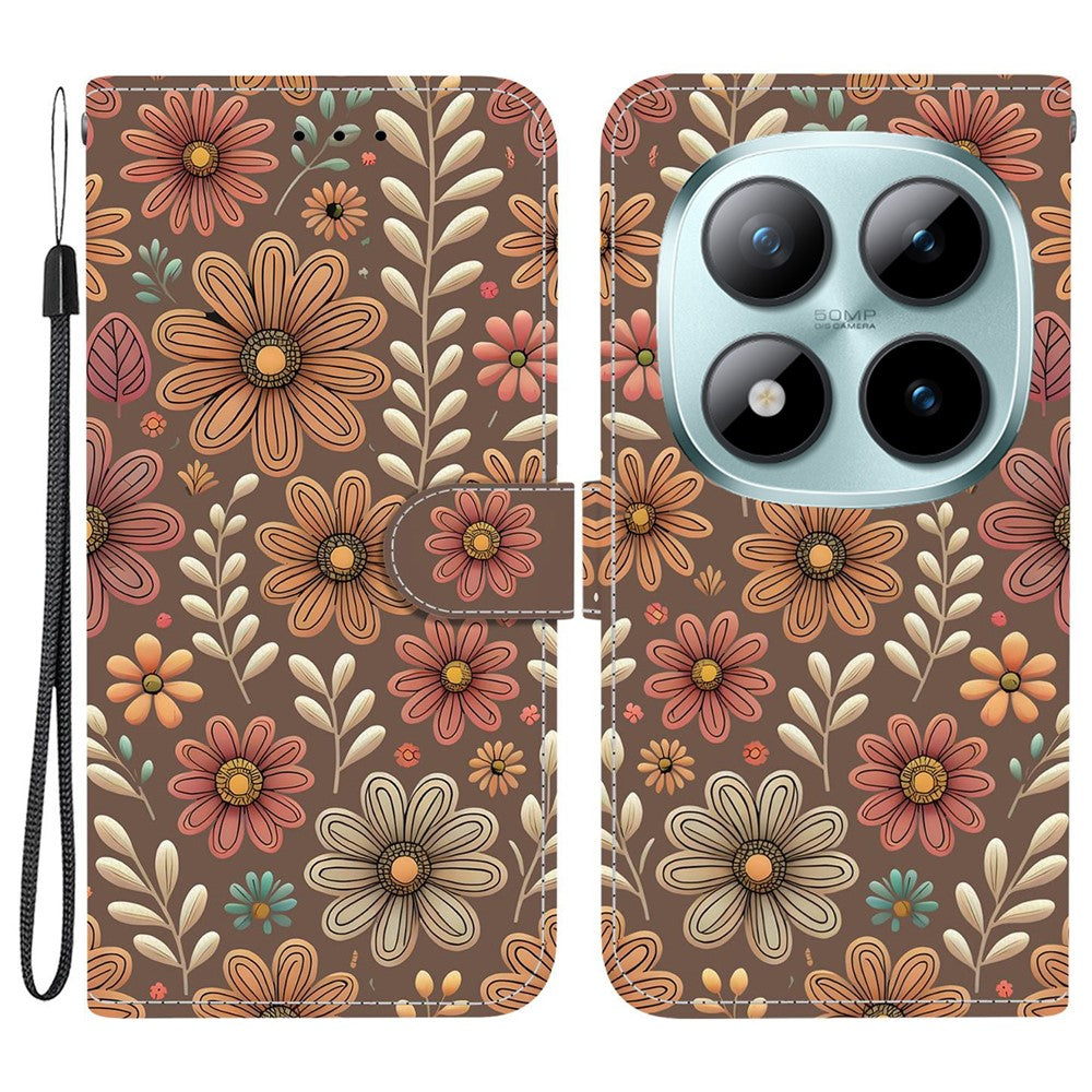 For Xiaomi Redmi Note 15 Pro 5G (Global) Wallet Case Pattern Printing Leather Stand Phone Cover with Strap