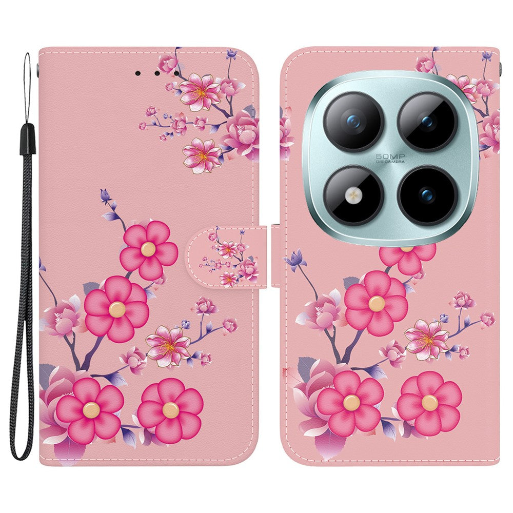 For Xiaomi Poco M8 Pro 5G / Redmi Note 15 Pro+ 5G (Global) Wallet Phone Case Anti-Drop Pattern Printing Leather Flip Cover with Strap