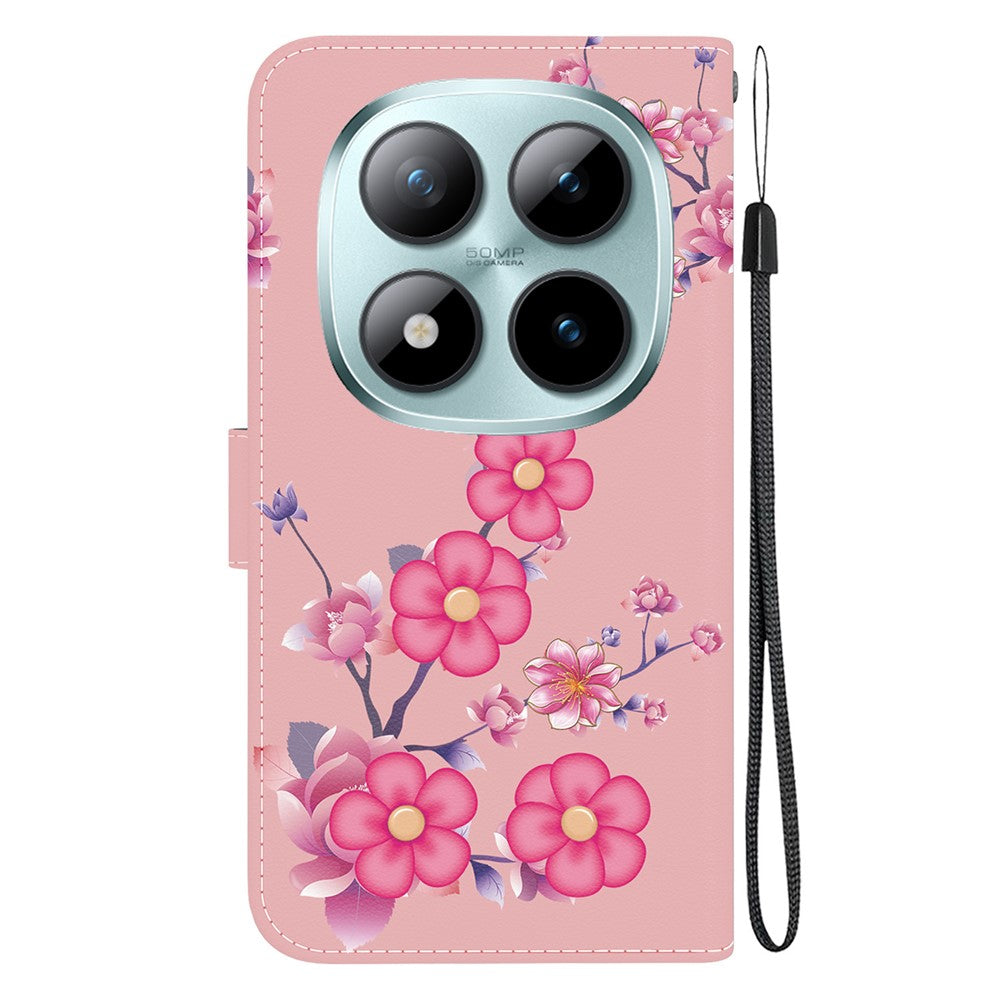 For Xiaomi Poco M8 Pro 5G / Redmi Note 15 Pro+ 5G (Global) Wallet Phone Case Anti-Drop Pattern Printing Leather Flip Cover with Strap