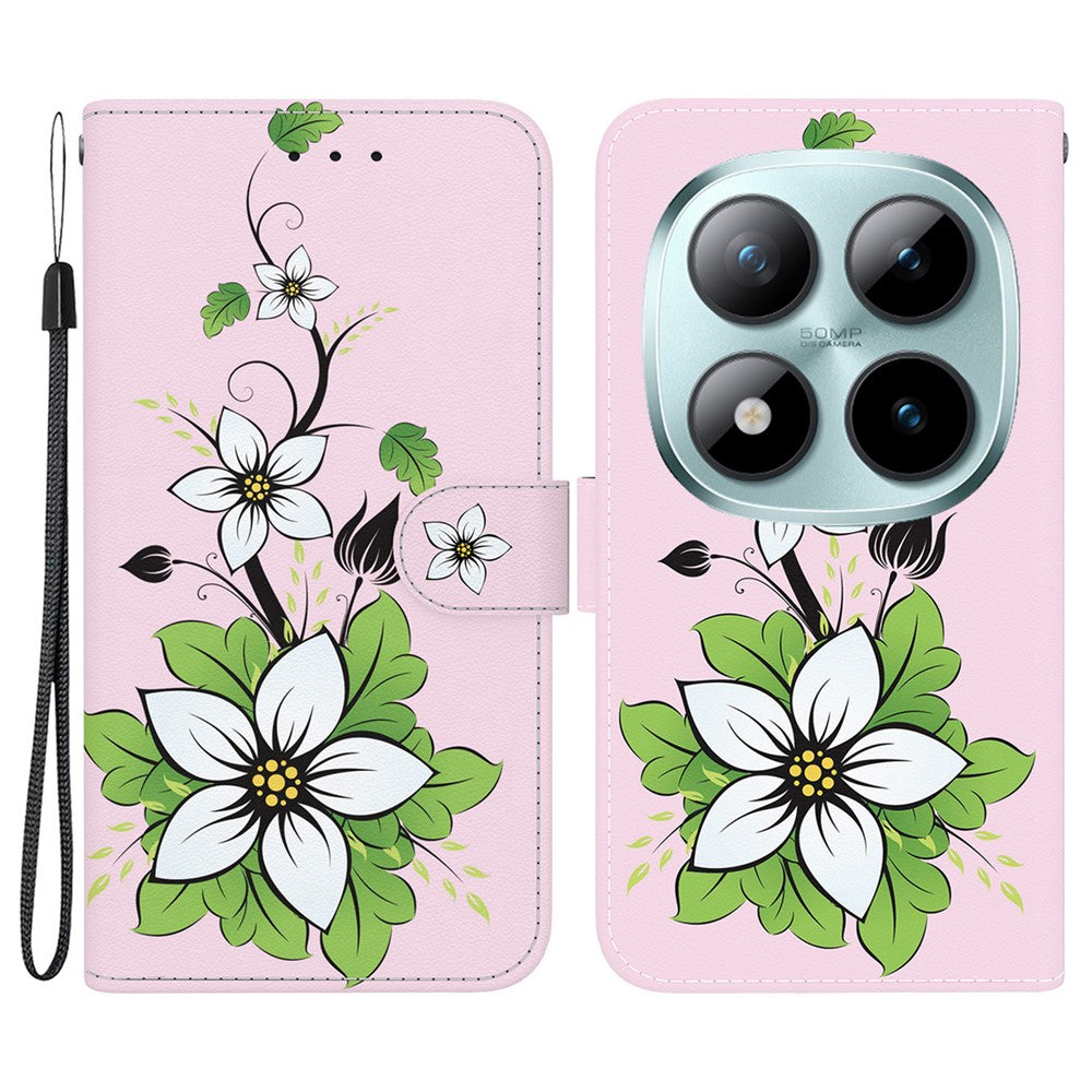 For Xiaomi Poco M8 Pro 5G / Redmi Note 15 Pro+ 5G (Global) Wallet Phone Case Anti-Drop Pattern Printing Leather Flip Cover with Strap