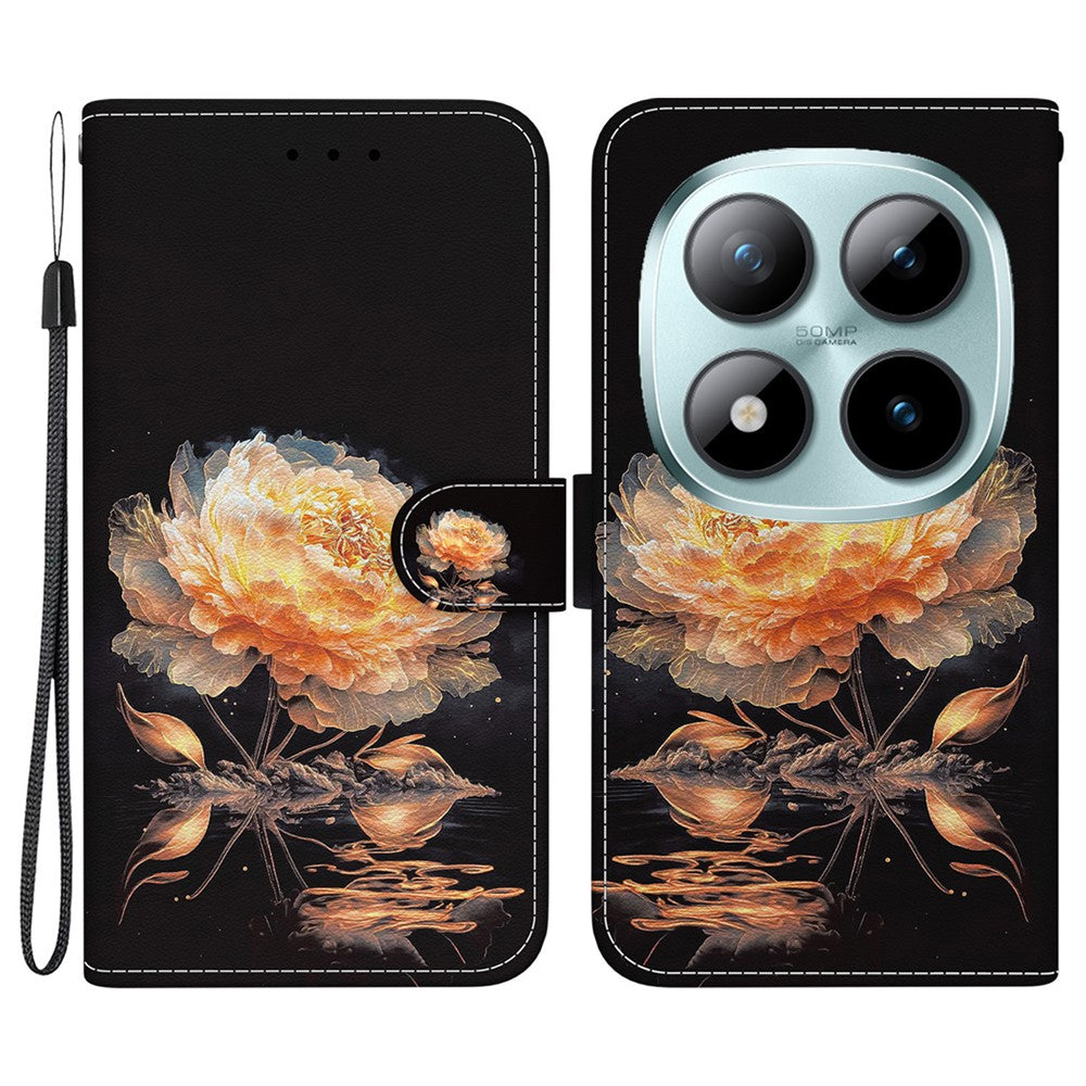 For Xiaomi Poco M8 Pro 5G / Redmi Note 15 Pro+ 5G (Global) Wallet Phone Case Anti-Drop Pattern Printing Leather Flip Cover with Strap