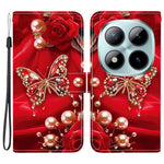 For Xiaomi Poco M8 Pro 5G / Redmi Note 15 Pro+ 5G (Global) Leather Case Stand Wallet Pattern Printing Phone Cover with Wrist Strap
