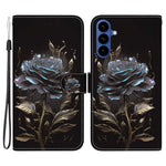 Samsung Galaxy S26 Plånboksfodral med fallskyddande mönster i läder med rem