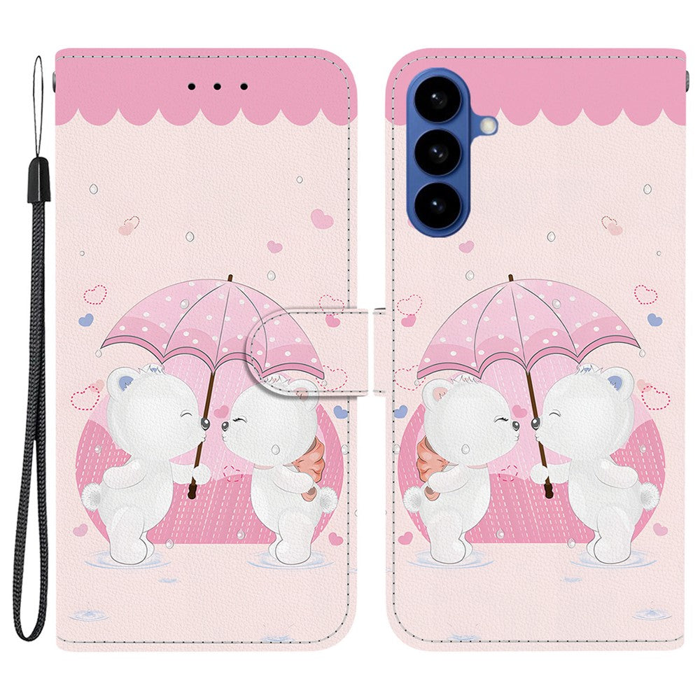 For Samsung Galaxy S26 Case Pattern Printing Leather Flip Wallet Phone Cover with Lanyard