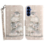 For Samsung Galaxy S26 Case Pattern Printing Leather Wallet Phone Cover with Wrist Strap