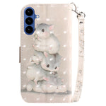 For Samsung Galaxy S26 Case Pattern Printing Leather Wallet Phone Cover with Wrist Strap