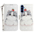 For Samsung Galaxy S26 Case Pattern Printing Leather Wallet Phone Cover with Wrist Strap