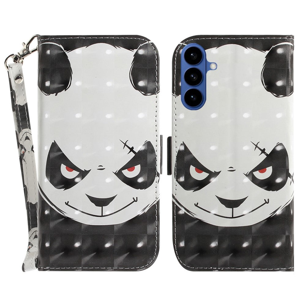 For Samsung Galaxy S26 Case Pattern Printing Leather Wallet Phone Cover with Wrist Strap