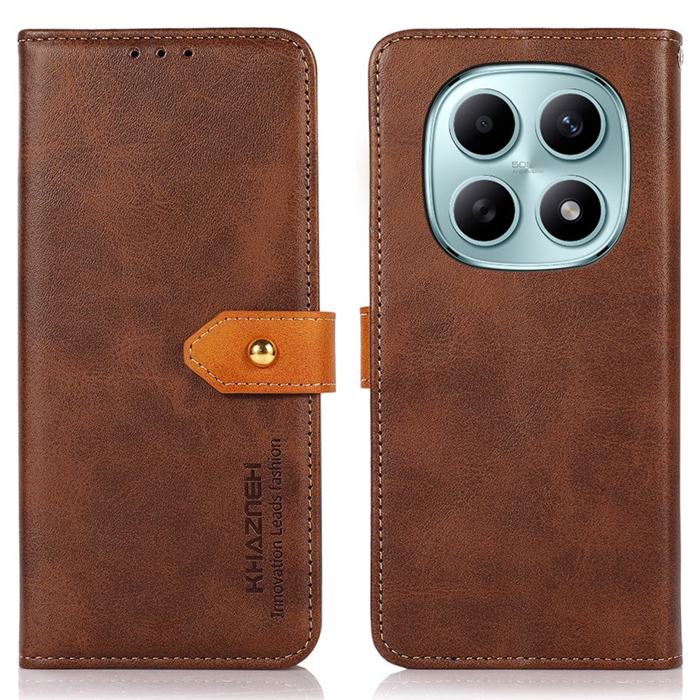 KHAZNEH För Xiaomi Poco M8 5G / Redmi Note 15 5G (Global) Plånboksfodral med stativ, läder, flipfodral