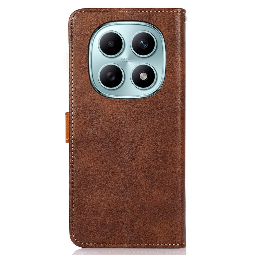 KHAZNEH För Xiaomi Poco M8 5G / Redmi Note 15 5G (Global) Plånboksfodral med stativ, läder, flipfodral
