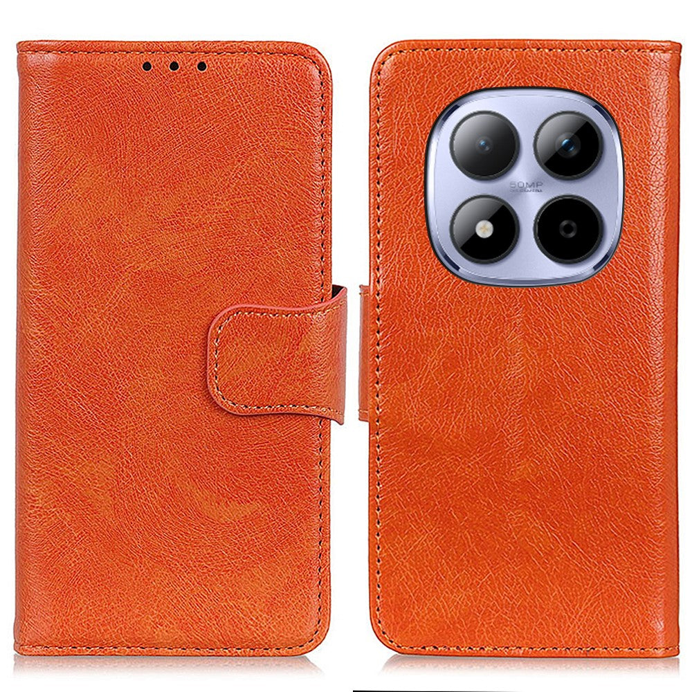Xiaomi Redmi Note 15 Pro 5G (Global) skal, plånboksfodral i nappatexturerat läder, mobilskal