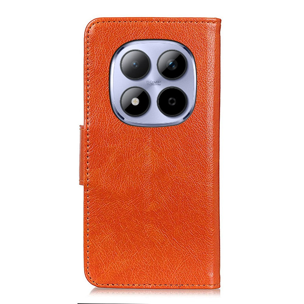 Xiaomi Redmi Note 15 Pro 5G (Global) skal, plånboksfodral i nappatexturerat läder, mobilskal