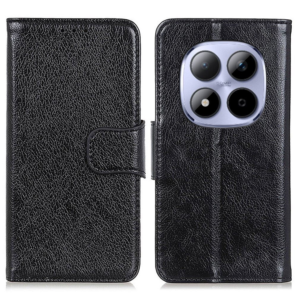 Xiaomi Redmi Note 15 Pro 5G (Global) skal, plånboksfodral i nappatexturerat läder, mobilskal