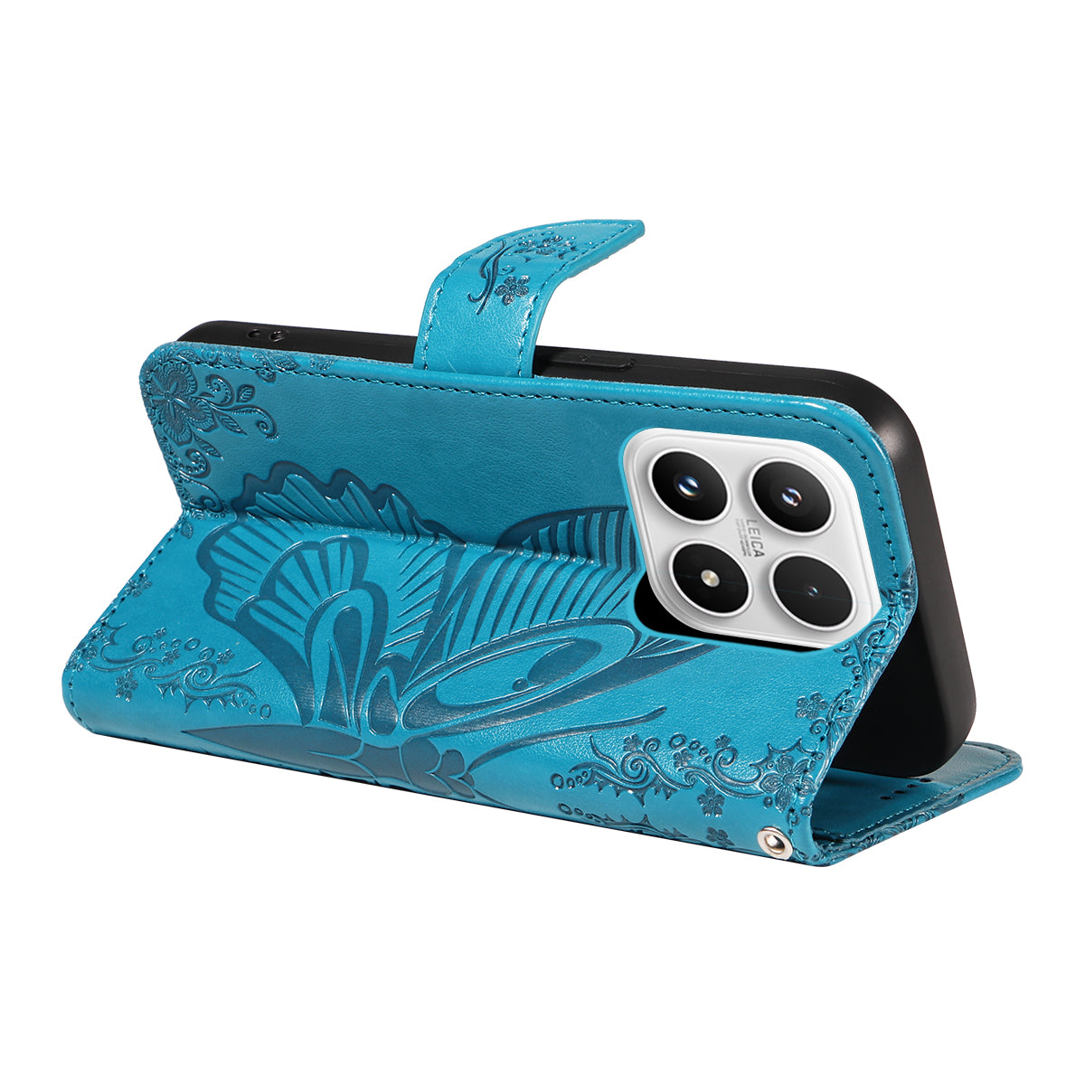 For Xiaomi 17 Case Butterfly Pattern PU Leather Folio Flip Phone Cover