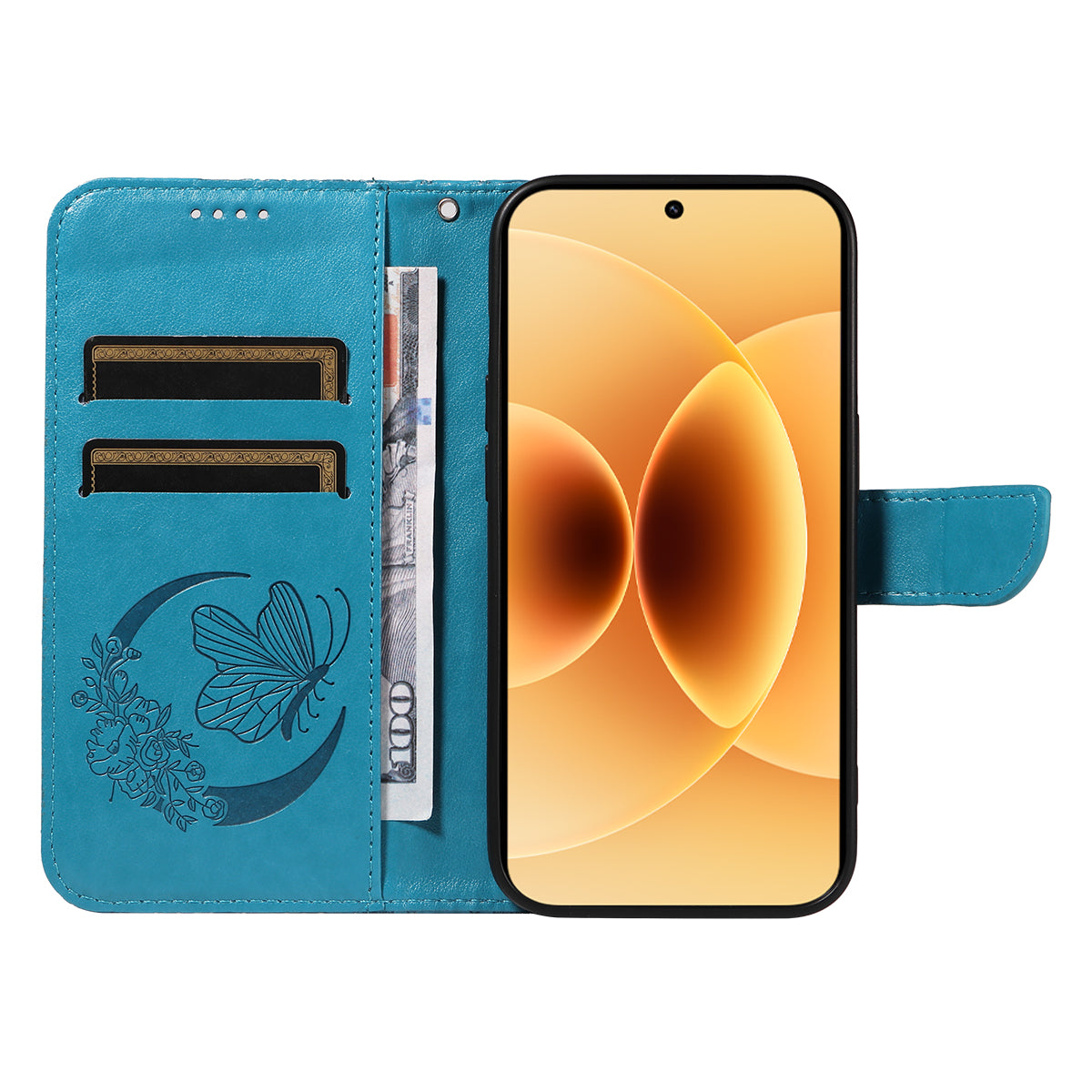 For Xiaomi 17 Case Butterfly Pattern PU Leather Folio Flip Phone Cover