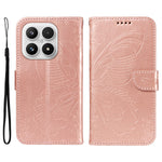 For Xiaomi 17 Case Butterfly Pattern PU Leather Folio Flip Phone Cover