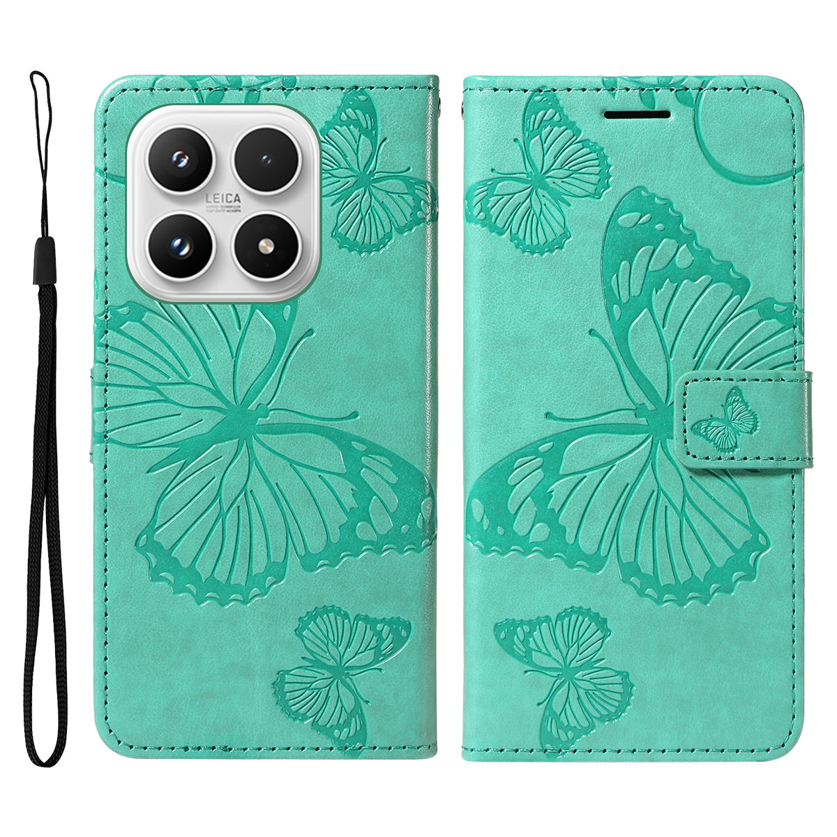 For Xiaomi 17 Wallet Case Floral Butterfly Imprinted Leather Phone Cover Stand