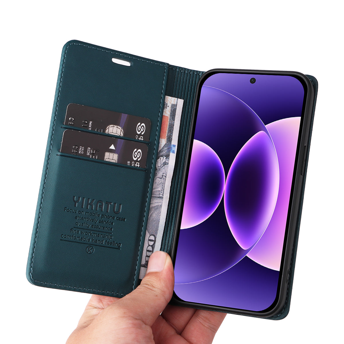 YIKATU För Xiaomi 17 Pro mobilskal Magnetisk Stängning PU Läder Mobilskal