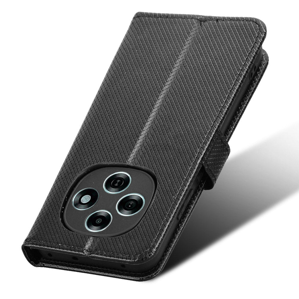 For Oppo F31 Pro 5G Leather Wallet Case with Strap Diamond Texture Phone Cover