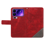 For Xiaomi 17 Pro Max Leather Case Geometric Line Design Wallet Phone Cover with Wrist Strap