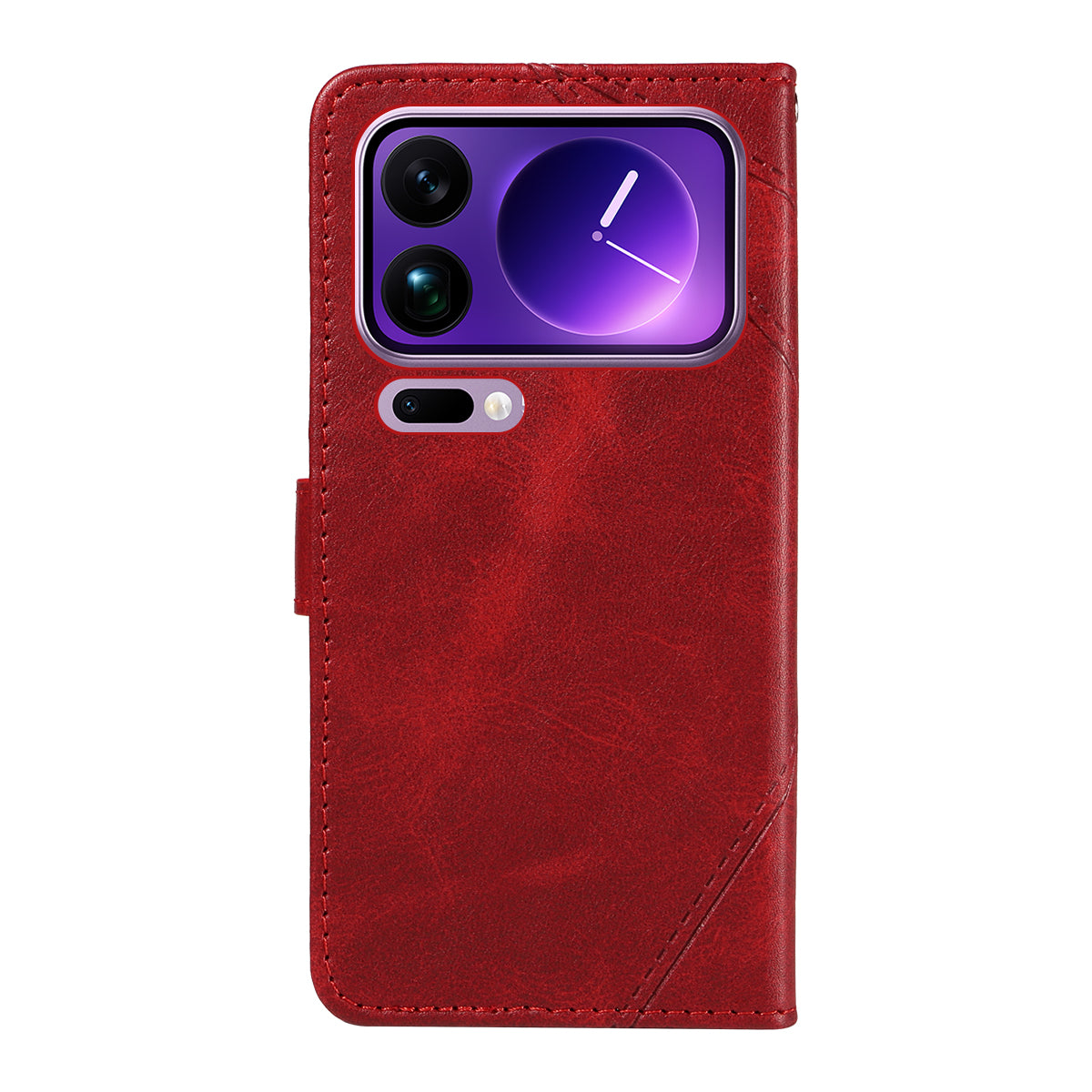 For Xiaomi 17 Pro Max Leather Case Geometric Line Design Wallet Phone Cover with Wrist Strap