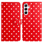 For Samsung Galaxy S25 FE Leather Case Polka Dot Pattern Wallet Stand Folio Phone Cover