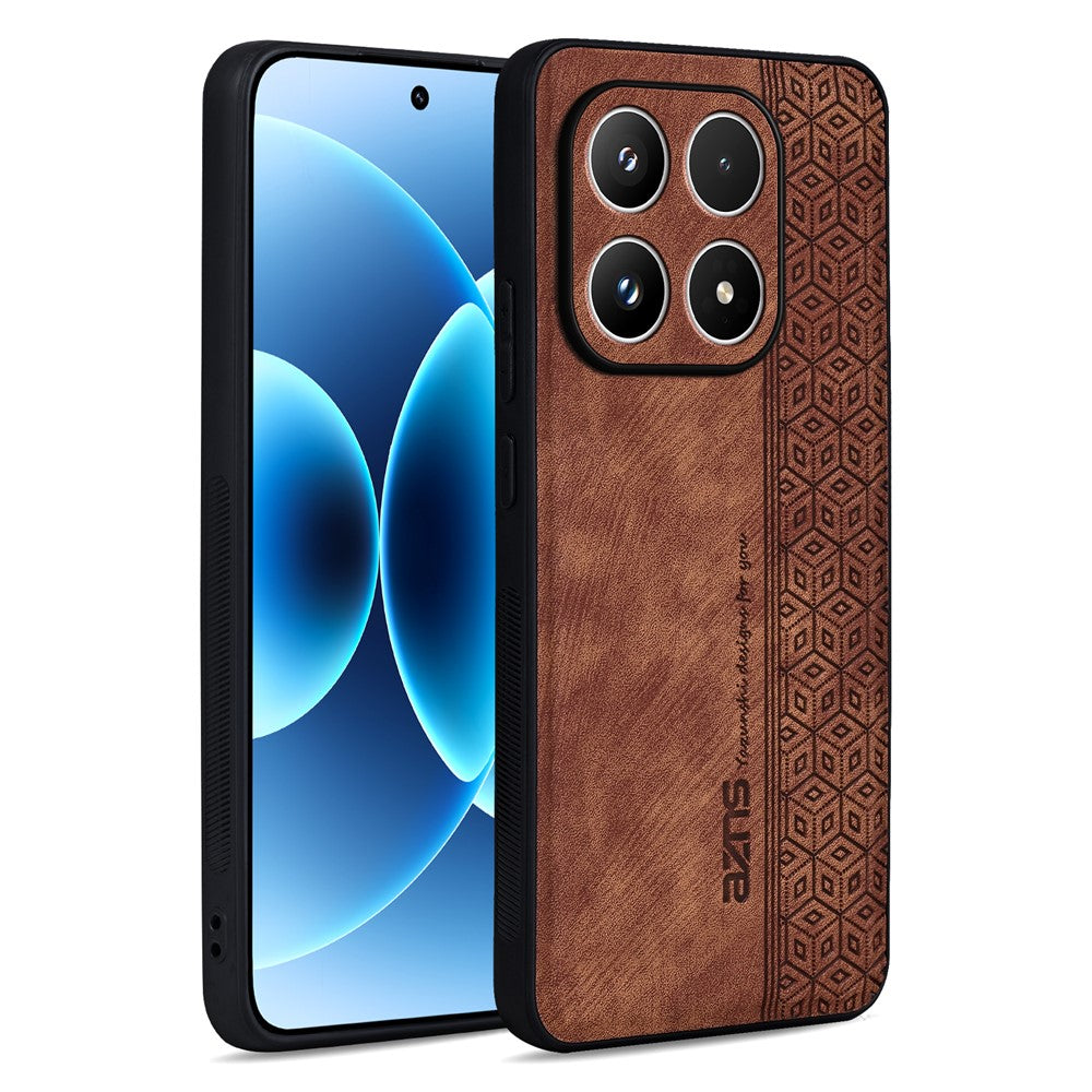 AZNS For Xiaomi 15T Case Protective PU Leather Covered TPU Phone Shell