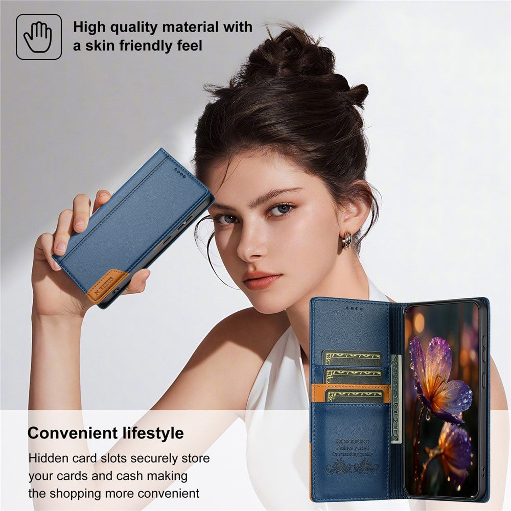 N.BEKUS P3 For Xiaomi 15T Case RFID Blocking Wallet Stand PU Leather Flip Phone Cover
