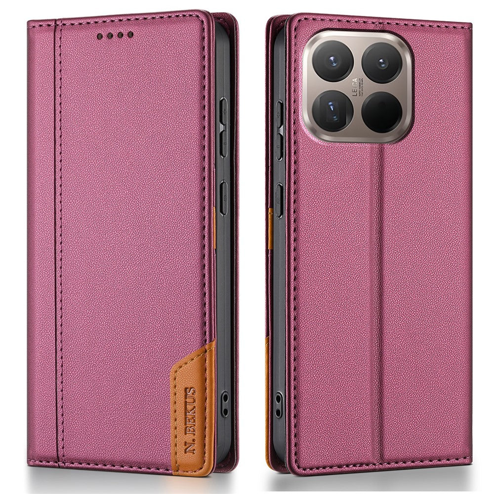 N.BEKUS P3 For Xiaomi 15T Case RFID Blocking Wallet Stand PU Leather Flip Phone Cover