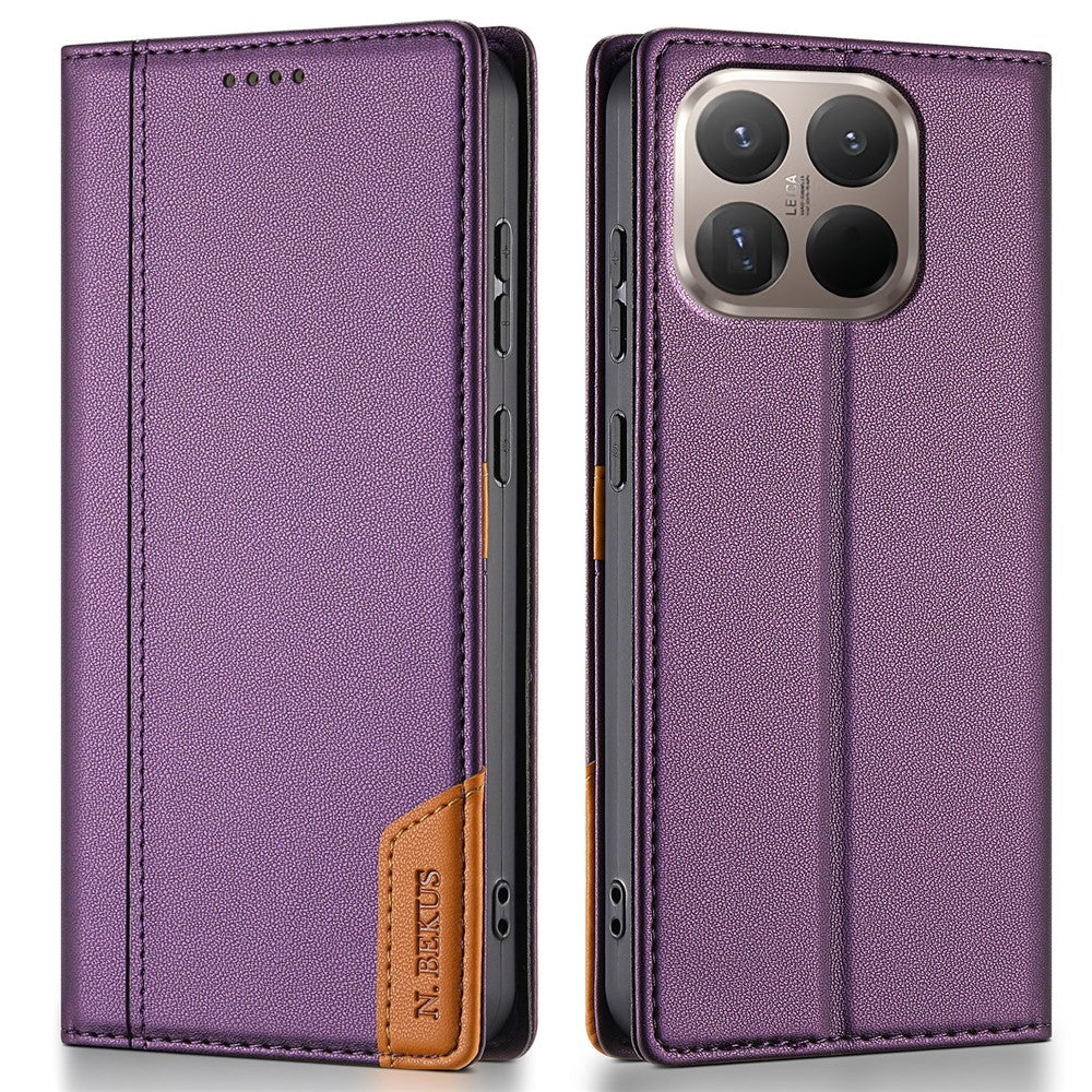 N.BEKUS P3 For Xiaomi 15T Case RFID Blocking Wallet Stand PU Leather Flip Phone Cover