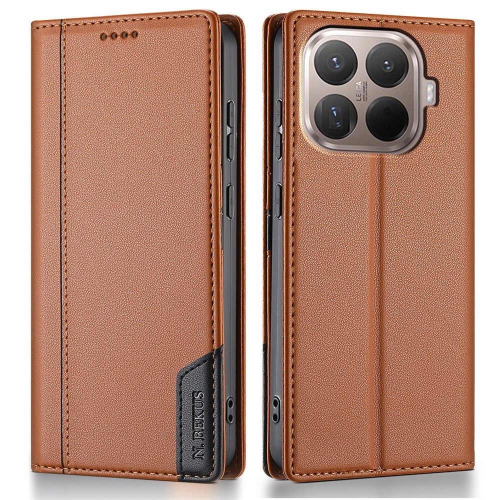 N.BEKUS P3 For Xiaomi 15T Pro Case RFID Blocking Wallet Stand PU Leather Flip Phone Cover
