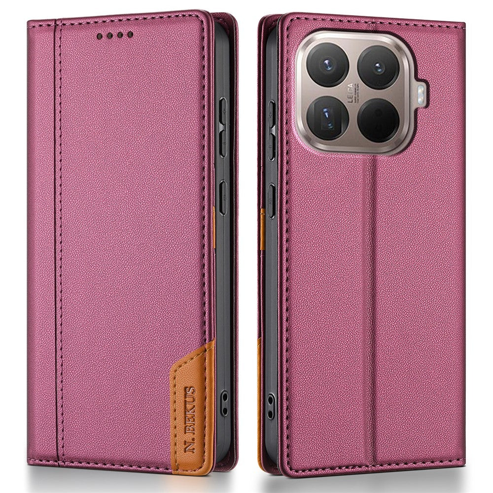N.BEKUS P3 For Xiaomi 15T Pro Case RFID Blocking Wallet Stand PU Leather Flip Phone Cover