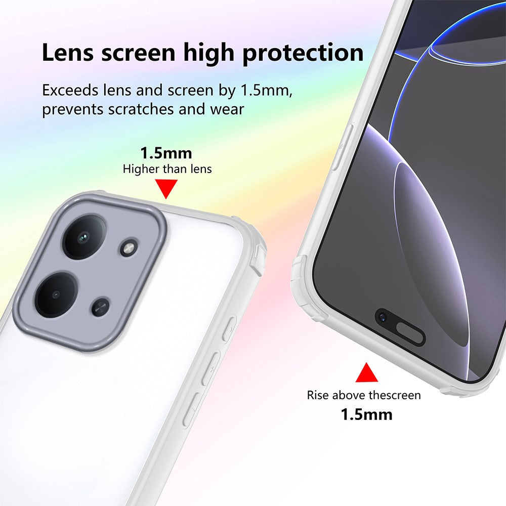 For Xiaomi Redmi 15C 4G (Global) (171mm) / Poco C85 4G (171mm) Case Reinforced Corner Shockproof TPU + Acrylic Phone Cover
