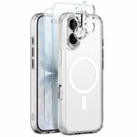 NORTHJO 5 in 1 Set for iPhone 17 Magnetic Case PC + TPU Phone Cover with 2 Front Screen Protectors + 2 Lens Films
