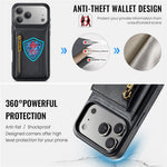 DG.MING M5 Series For iPhone 18 Pro / 17 Pro Case Detachable Magnetic Leather Phone Cover with Card Slots