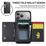 DG.MING M5 Series For iPhone 18 Pro / 17 Pro Case Detachable Magnetic Leather Phone Cover with Card Slots