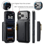 DG.MING M5 Series For iPhone 18 Pro / 17 Pro Case Detachable Magnetic Leather Phone Cover with Card Slots