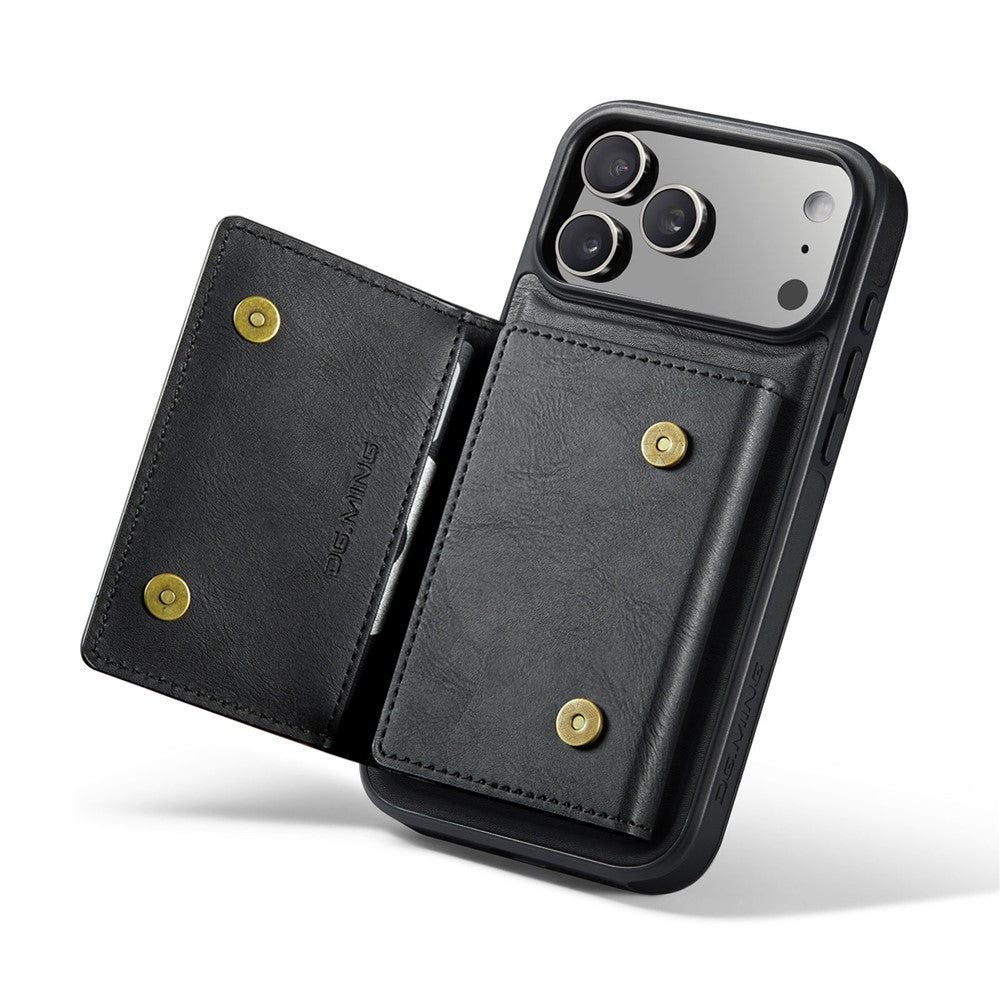 DG.MING M5 Series For iPhone 18 Pro / 17 Pro Case Detachable Magnetic Leather Phone Cover with Card Slots